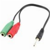 WHITE SHARK HEADSET CABLE 3,5MM X 2F.3PIN - 3,5MM M.4PIN 0,2M WS-354P-2X35