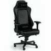 NOBLECHAIRS HERO GAMING CHAIR - COLD FOAM STEEL ARMRESTS 60MM CASTERS 150KG - BLACK/PLATINUM