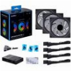 LIAN LI UNI FAN INFINITY SL- 120 -3PCS REVERSE BLACK (TRIPLE PACK INCLUDE CONTROLLER) - CASE FAN