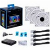 LIAN LI UNI FAN INFINITY SL- 120 -3PCS REVERSE WHITE (TRIPLE PACK INCLUDE CONTROLLER) - CASE FAN