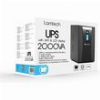 LAMTECH UPS WITH AVR AND LCD DISPLAY 2000VA, 2X12V/9AH, 2XSCHUKO, 3XIEC, USB & RJ45 PORT LAM113539