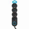 EUROLAMP ΠΟΛΥΠΡΙΖΟ 4Θ ΟΒΑΛ ΔΙΑΚΟΠΤΗ 3X1,5MM 1,5M ΜΑΥΡΟ ΠΡΟΣΤΑΣΙΑ ΕΠΑΦΩΝ 147-62415