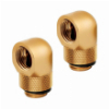 CORSAIR HYDRO X FITTING ADAPTER XF 90° ANGLED ROTARY GOLD 2-PACK