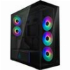 ARCTIC XTENDER (BLACK) MIRROW BLACK WINDOW WITH GPU VERTICAL MOUNT - MID TOWER CASE W. A-RGB FANS