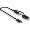 ICY BOX TYPE-C 3.2 TO USB 3.1 & TYPE-C ADAPTER 0.35M BLACK IB-CB033