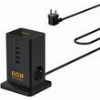 TESSAN 8 IN 1 GAN POWER STRIP 2XSCHUKO 4XUSB 2XTYPE-C 65W WITH CABLE 2M BLACK TS-FS02DE00