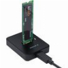 GEMBIRD DESKTOP USB TYPE-C M2 SATA & NVME SSD DRIVE DOCKING STATION BLACK DD-U3M2