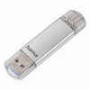 HAMA 181075 C-LAETA 256GB USB 3.1 FLASH DRIVE TYPE-C & TYPE-A 70 MB/S SILVER