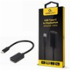 CABLEXPERT USB TYPE-C TO DISPLAYPORT ADAPTER CABLE 4K 15CM BLACK RETAIL PACK A-CM-DPF-02