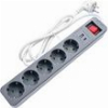 LAMTECH 5WAY SURGE PROTECTOR WITH 1XTYPE-C 1XUSB 5XSCHUKO BLACK