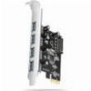 AXAGON PCEU-430RS PCIE ADAPTER 4X USB3.0 UASP RENESAS 15-PIN SATA POWER SUPPLY