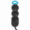EUROLAMP ΠΟΛΥΠΡΙΖΟ 3Θ ΟΒΑΛ 3X1,5MM 1,5M ΜΑΥΡΟ ΠΡΟΣΤΑΣΙΑ ΕΠΑΦΩΝ 147-62404