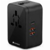 LAMTECH UNIVERSAL POWER TRAVEL ADAPTER 2XUSB 1XTYPE-C 20W BLACK
