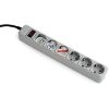 GEMBIRD SPG6-B-6C POWER CUBE SURGE PROTECTOR 6 SOCKETS 1.8M GREY ΜΕ ΔΙΑΚΟΠΤΗ