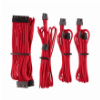 CORSAIR DIY CABLE PREMIUM INDIVIDUALLY SLEEVED DC CABLE STARTER KIT TYPE4 (GEN4) RED