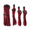 CORSAIR DIY CABLE PREMIUM INDIVIDUALLY SLEEVED DC CABLE STARTER KIT TYPE4 (GEN4) RED/BLACK