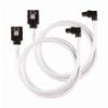 CORSAIR DIY CABLE PREMIUM SLEEVED SATA DATA CABLE SET 90° CONNECTORS WHITE 60CM