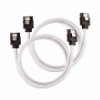 CORSAIR DIY CABLE PREMIUM SLEEVED SATA DATA CABLE SET STRAIGHT CONNECTORS WHITE 60CM