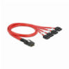 DELOCK 83057 CABLE MINI SAS SFF-8087 > 4 X SATA 7 PIN 0.5 M
