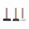 NEDIS CCGP73555VA015 INTERNAL POWER CABLE SATA 15-PIN MALE-SATA 15-PIN FEMALE+MOLEX FEMALE 0.15M