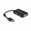 DELOCK 62656 ADAPTER DISPLAYPORT 1.1 MALE > VGA / HDMI / DVI FEMALE PASSIVE BLACK