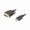 LANBERG SINGLE LINK WITH GOLD-PLATED CONNECTORS HDMI(M)->DVI-D(M)(18+1) CABLE 1.8M BLACK