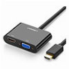 UGREEN HDMI TO VGA/HDMI CONVERTER W AUDIO CM101 BLACK 40744