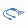 DELOCK 82974 SLOT BRACKET USB 3.0 PIN HEADER 19 PIN 2 X INTERNAL > 4 X USB 3.0-A FEMALE EXTERNAL