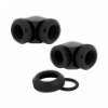 CORSAIR HYDRO X FITTING HARD XF 90° ANGLED BLACK 2-PACK (12MM OD COMPRESSION)