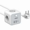 TESSAN 6 IN 1 POWERCUBE STRIP 3XSCHUKO, 2XUSB, 1XTYPE-C, 2M CABLE TS-301-C