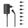 HAMA 223612 UNIVERSAL SWITCHABLE POWER SUPPLY UNIT, ADJUSTABLE, 600MA, 7.2W, MAX. 12V, 7 ADAPTERS