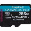 KINGSTON SDCG4/256GBSP CANVAS GO PLUS GEN4 256GB MICRO SDXC 200MB/S READ A2 U3 V30