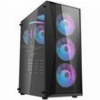 CASE DARKFLASH DK352 PLUS (ΜΑΥΡΟ) + 4 ΑΝΕΜΙΣΤΗΡΕΣ RGB
