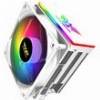 ARMAGGEDDON ARGB SILENT 12CM CPU COOLING FAN 4 HEAT PIPES WHITE BLIZZARD2-W