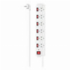 HAMA 223159 POWER STRIP 6-WAY 1.4M INDIVIDUALLY SWITCHABLE WHITE