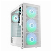 CASE KOLINK OBSERVATORY HF MESH ARGB MIDI TOWER CASE - WHITE WITH 6 ARGB FANS - 3X140MM & 3X120MM