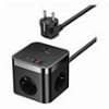 BASEUS POWERCOMBO CUBE POWER STRIP 3X ELECTRICAL + 2X USB+2X TYPE-C 30W 1.5M BLACK