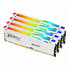 RAM KINGSTON FURY BEAST WHITE RGB 128GB (4X32GB) DDR5 5600MT/S CL40 XMP QUAD KIT KF556C40BWAK4-128