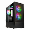 CASE KOLINK OBSERVATORY MX MESH ARGB MIDI TOWER CASE - BLACK WITH 5 ARGB FANS - 2X140MM & 3X120MM