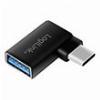 LOGILINK AU0055 USB 3.2 GEN 1 TYPE-C ADAPTER, C/M TO USB-A/F, 90° ANGLED, BLACK