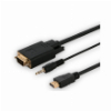 SAVIO CL-104 HDMI TO VGA M/M + AUDIO CONVERTER CABLE 1.8M BLACK