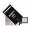 PHILIPS 2-IN-1 64GB USB 3.1 + TYPE-C OTG FLASH DRIVE MIDNIGHT BLACK FM64DC152B/00