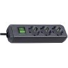 BRENNENSTUHL ECO-LINE 3 FOLD BLACK 1,5M + SWITCH 11523000156