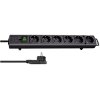 BRENNENSTUHL POWER STRIP 6 FOLD COMFORT-LINE BLACK 2M 1153300100