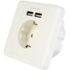 ENERGENIE EG-ACU2A2-01 SINGLE AC SOCKET PASS-THROUGH USB CHARGER X2 2.1A WHITE