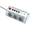 GEYER GES-055 ΠΟΛΥΠΡΙΖΟ 6 ΘΕΣΕΩΝ ΜΕ ΔΙΑΚΟΠΤΗ & 2 USB 1A / RJ11 / RJ45