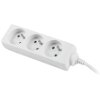 LANBERG 3 SOCKETS FRENCH WITH CIRCUIT BREAKER QUALITY-GRADE COPPER CABLE POWER STRIP 1.5M WHITE