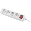 LANBERG 4 SOCKETS FRENCH WITH CIRCUIT BREAKER QUALITY-GRADE COPPER CABLE POWER STRIP 1.5M WHITE