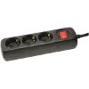 LOGILINK LPS206B 3-SOCKET OUTLET STRIP WITH SWITCH/CHILD PROTECTION 1.4M BLACK