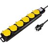 LOGILINK LPS256 SOCKET OUTLET 6-WAY + SWITCH, 6X CEE 7/3, OUTDOOR, 1.5 M, BLACK/YELLOW